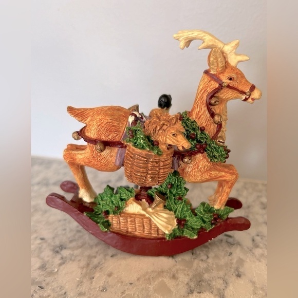 Other - Reindeer Rocking Chair Christmas Figurine